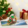 POPWOW Christmas Tree 3D Pop Up Card 5x7 with Envelope & Message Note by Deal US