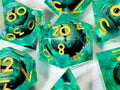 Maywin Dungeons & Dragons Liquid Core Dragon Eye Polyhedral Dice Set. Green by Deal US