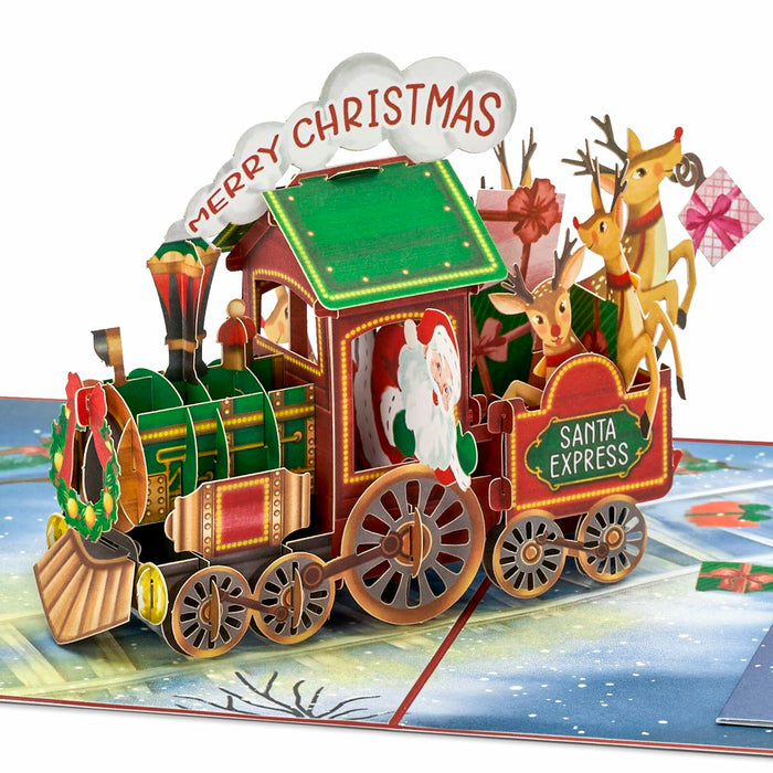 POPWOW Christmas Tree 3D Pop Up Card 5x7 with Envelope & Message Note by Deal US