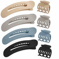 Uausyaly 8 Pcs Non-slip Matte French Hair Claw Clips for Women Black Grey by Deal US