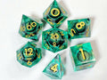 Maywin Dungeons & Dragons Liquid Core Dragon Eye Polyhedral Dice Set. Green by Deal US