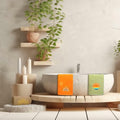 Fanfanwin Boho Embroidered Cotton Hand Towels 14x29 Inch Sun Moon Rainbow 3 Pc by Deal US