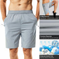 Haimont Men's Athletic Running Shorts Quick Dry Zipper Pocket Blue Size XXL by Deal US