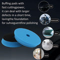 GGTE Light Cut Polishing Pad 6" Face 5" Backing 2Pcs Blue 2-Pack by Deal US