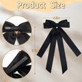 MIKONIKO Bow Hair Clips 2PCS Set Black Brown Ribbon Alligator Clip by Deal US