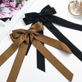 MIKONIKO Bow Hair Clips 2PCS Set Black Brown Ribbon Alligator Clip by Deal US