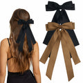 MIKONIKO Bow Hair Clips 2PCS Set Black Brown Ribbon Alligator Clip by Deal US