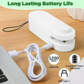 Daioai 2 in 1 USB Rechargeable Bag Cutter Sealer Portable Mini White by Deal US