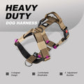 TSPRO Heavy Duty Tactical Dog Harness Adjustable Soft Handle Purple Size L by Deal US