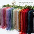 Fall Table Runner Cheesecloth 10FT Boho Rustic Gauze Sage Green 1 Pack by Deal US