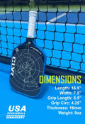 The Flat Smacker Raw Carbon Fiber Pickleball Paddle USAPA Approved by Deal US