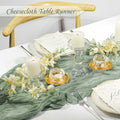 Fall Table Runner Cheesecloth 10FT Boho Rustic Gauze Sage Green 1 Pack by Deal US