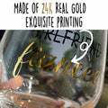 Vagafilla Stemless Wine Glass 15oz Glitter Gold Birthday Gift Transparent by Deal US