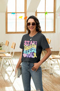 FAYALEQ Suicide Awareness Women Shirt Dark Grey Letter Print Size L by Deal US