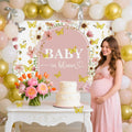 BACH AND BOUJEE Wildflower Baby in Bloom Backdrop Banner Pink Floral Decor by Deal US