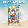 Buff Santa Hawaiian Beach Door Cover Summer Christmas Party Decoration by Deal US