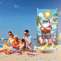 Buff Santa Hawaiian Beach Door Cover Summer Christmas Party Decoration by Deal US