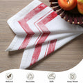Palisa Cloth Dinner Napkins Set of 4 18x18 Inches Red Frame Border Cotton by Deal US