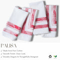 Palisa Cloth Dinner Napkins Set of 4 18x18 Inches Red Frame Border Cotton by Deal US