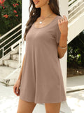 Nfsion Womens Summer Casual Short Sleeve Romper Jumpsuit Khaki Size S by Deal US