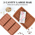 KASHME Chocolate Bar Mold Deep Large Silicone Candy Bar 5 Snap Rectangle by Deal US