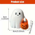 BINBINNIAO 3D Printing Halloween Ghost Figurine Glowing Resin 3.15in White Black by Deal US