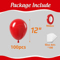 ZHMYBLN Red Balloons 100pcs 12in Bright Red Latex Helium Party Decor by Deal US