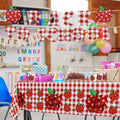 Zhehao 195 Pc Back to School Party Tableware Set Apple Red White Green by Deal US
