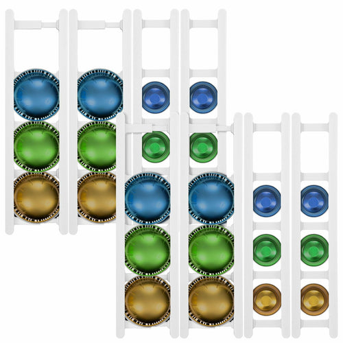 Threehoney Adhesive Coffee Pod Holder 8 Pack Holds 20 Capsules Wall Mount by Deal US