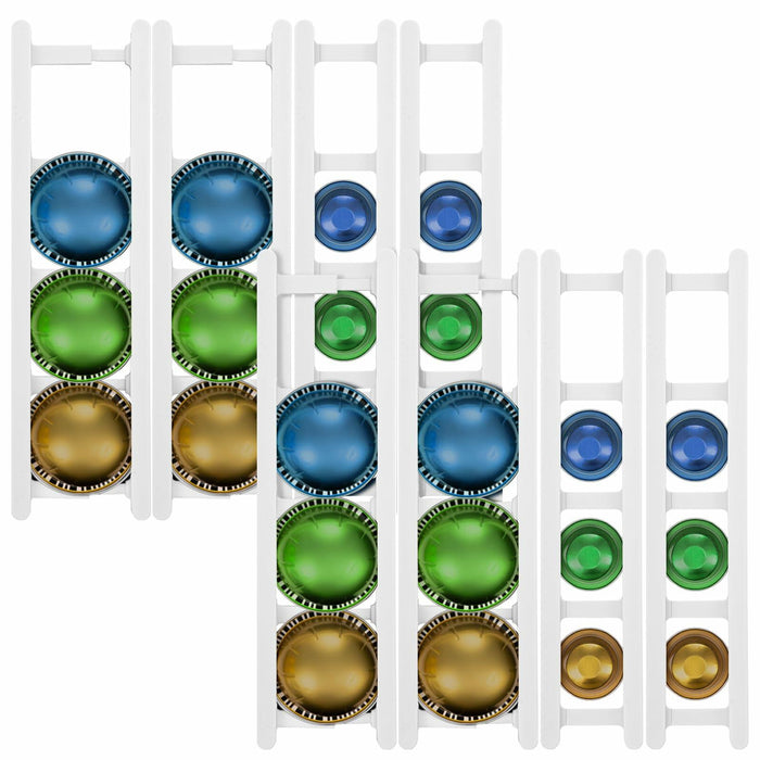 Threehoney Adhesive Coffee Pod Holder 8 Pack Holds 20 Capsules Wall Mount by Deal US