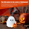 BINBINNIAO 3D Printing Halloween Ghost Figurine Glowing Resin 3.15in White Black by Deal US