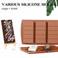 KASHME Chocolate Bar Mold Deep Large Silicone Candy Bar 5 Snap Rectangle by Deal US