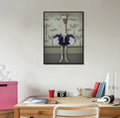 TRMSEJK Ostrich Pearl Animal Poster Wall Art Canvas 16x24in Green Unframed by Deal US