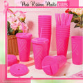 Bokon 24oz Breast Cancer Awareness Pink Tumblers with Straws 12 Pack by Deal US