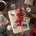wuhuzsm 1000Pcs Christmas Stickers 2 Rolls Rustic Tree Wreath Elk Green by Deal US