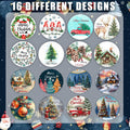 wuhuzsm 1000Pcs Christmas Stickers 2 Rolls Rustic Tree Wreath Elk Green by Deal US