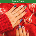 DUKASOU Christmas Semi Cured Gel Nail Strips Santa Claus 28 PCS UV Light by Deal US