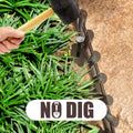 BuyAll Landscape Edging Border 17-Inch 24 Pack Brown Plastic Garden Fence by Deal US