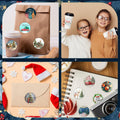 wuhuzsm 1000Pcs Christmas Stickers 2 Rolls Rustic Tree Wreath Elk Green by Deal US