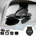 Car Sunglass Holder Tesla Cybertruck 2024-2025 Leather Visor Eyeglass Clip White by Deal US