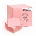 MalMall 100-Pack Airlaid Pink Cocktail Napkins 1-Ply 4.9x4.9in Soft Absorbent by Deal US
