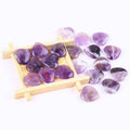 30 PCS Natural Heart Amethyst & Green Aventurine Polished Healing Stones by Deal US