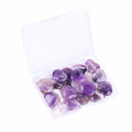 30 PCS Natural Heart Amethyst & Green Aventurine Polished Healing Stones by Deal US