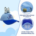 GADMEXILY Kids Boys Adjustable Cotton Baseball Cap Plush Tiger Hat Blue by Deal US