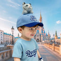 GADMEXILY Kids Boys Adjustable Cotton Baseball Cap Plush Tiger Hat Blue by Deal US