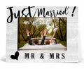 XDFVL Just Married Wedding Photo Frame Black 8x10 Horizontal by Deal US