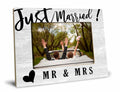 XDFVL Just Married Wedding Photo Frame Black 8x10 Horizontal by Deal US