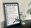 HSHFKLH Inspirational Wrestling Life Lessons Canvas Wall Art Motivational Poster by Deal US
