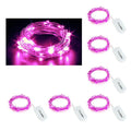 CYLAPEX 6 Pack Pink Fairy Lights String Battery Operated 3.3ft 20 LEDs by Deal US