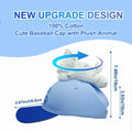 GADMEXILY Kids Boys Adjustable Cotton Baseball Cap Plush Tiger Hat Blue by Deal US